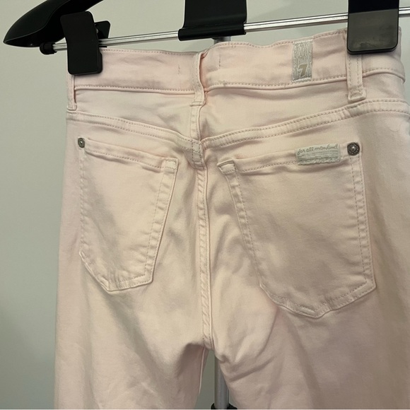 7 For All Mankind Pink Ankle Skinny Jeans - Picture 2 of 13